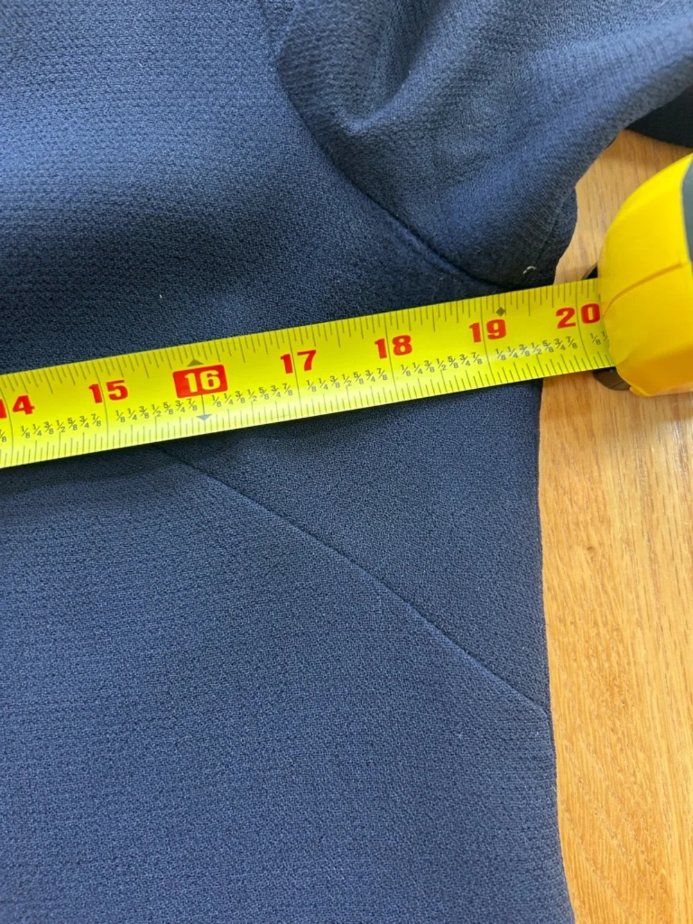J. Crew Size 6 Navy Blue Wool Crepe V-Neck Shift Dress 3/4 Sleeve‎ Lined 97450